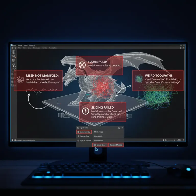 Fix Cura Slicing Errors – Mesh, Failed Slices, Toolpaths