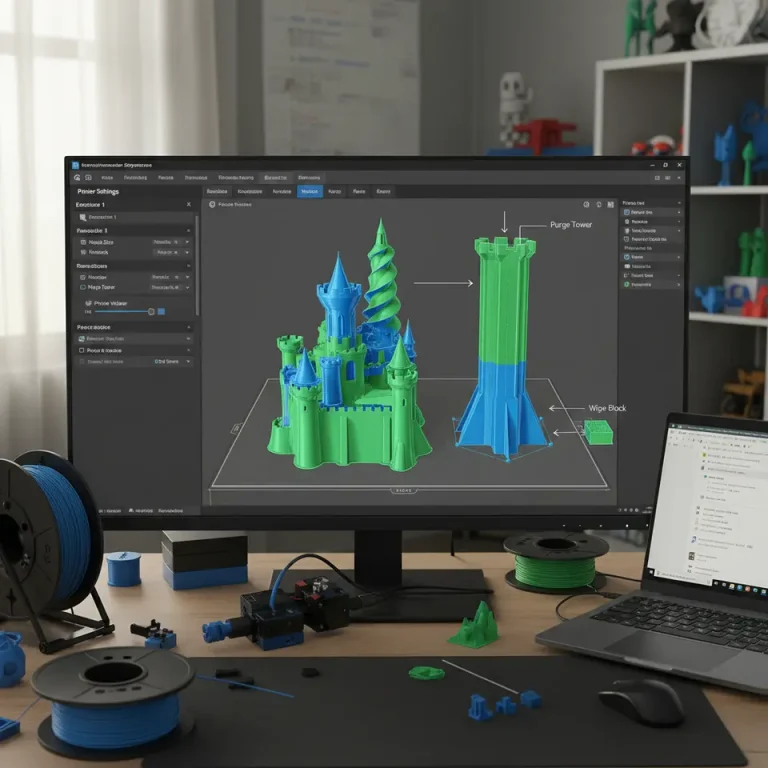 Optimize Cura Dual‑Extruder Prints and Purge Towers