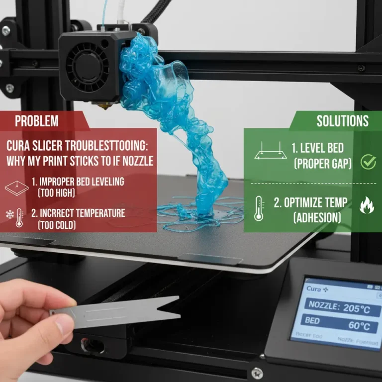 Fixing Cura Slicer: Resolving Prints Sticking to Nozzle