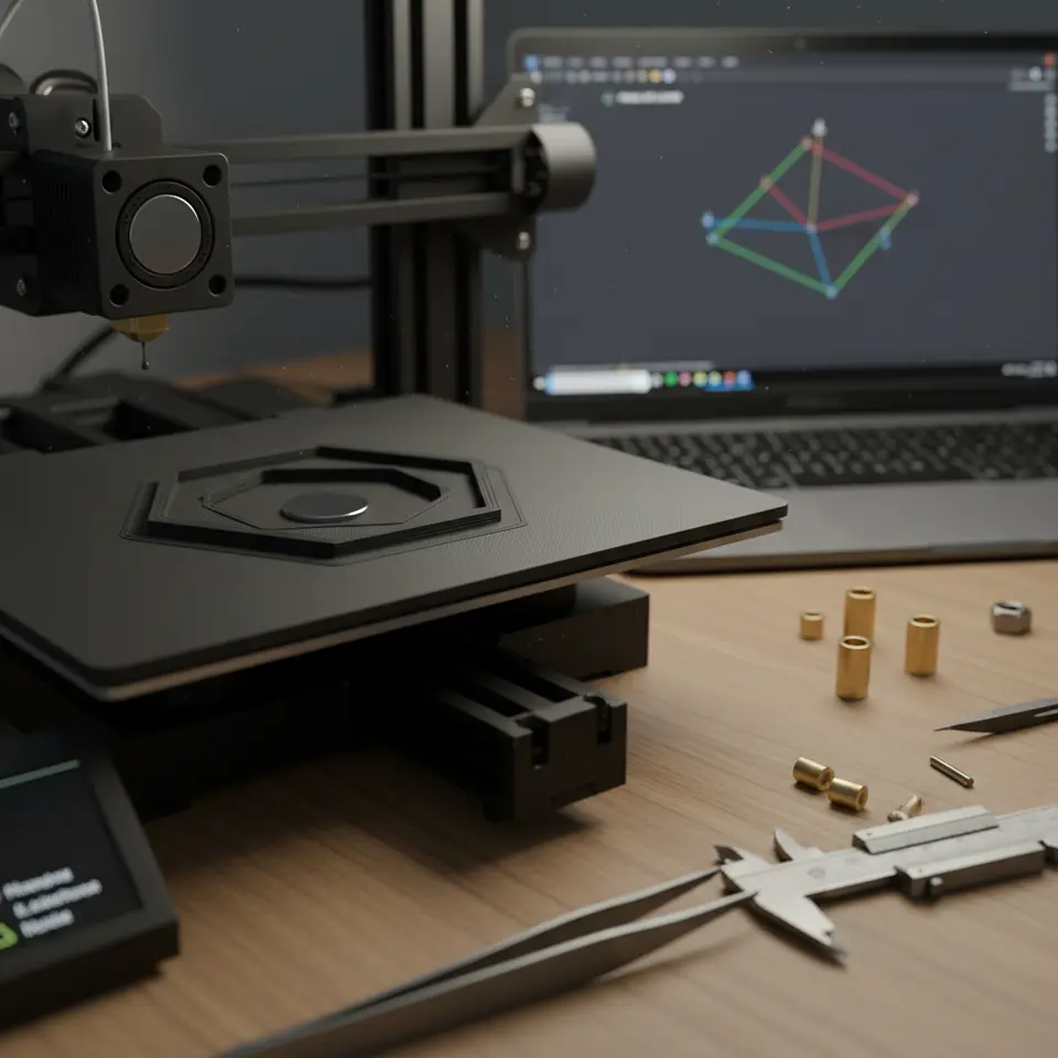 cura slicer for embedding magnets and hardware: pause routines and fit tolerances