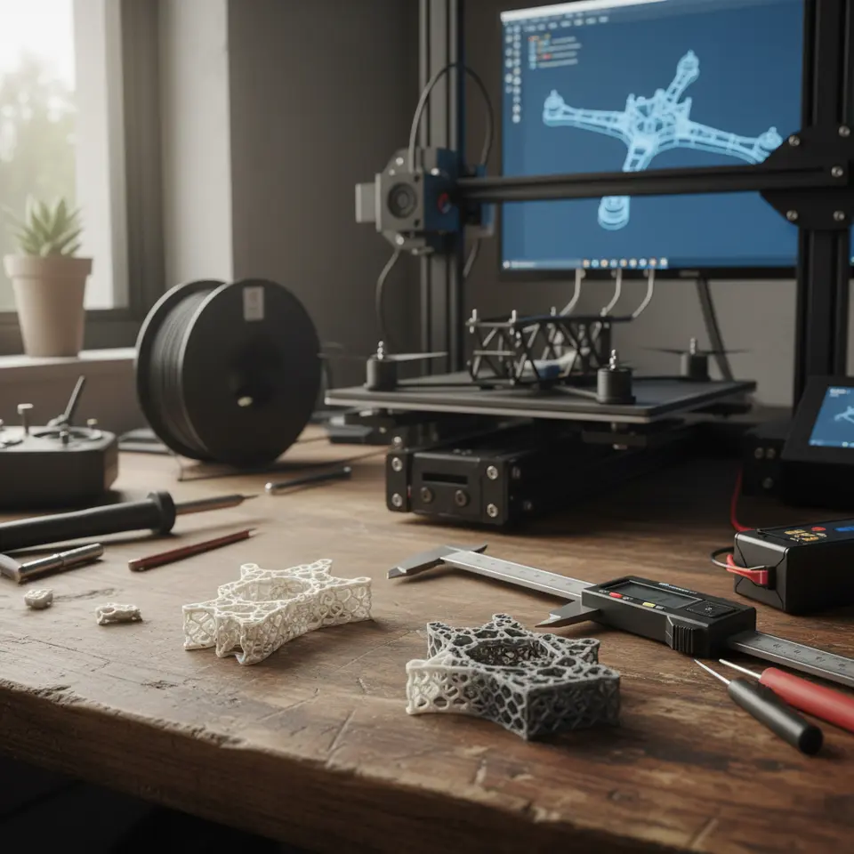 cura slicer printing for drones and RC components: weight vs strength trade-offs