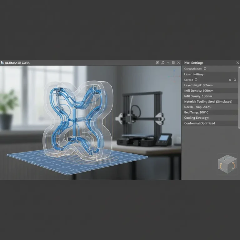 3D printed mold with conformal cooling channels