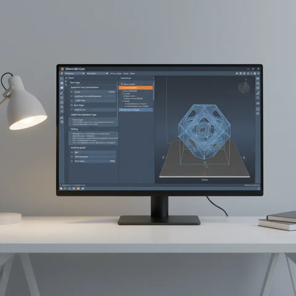 Illustration of Cura slicer settings for 3D printing