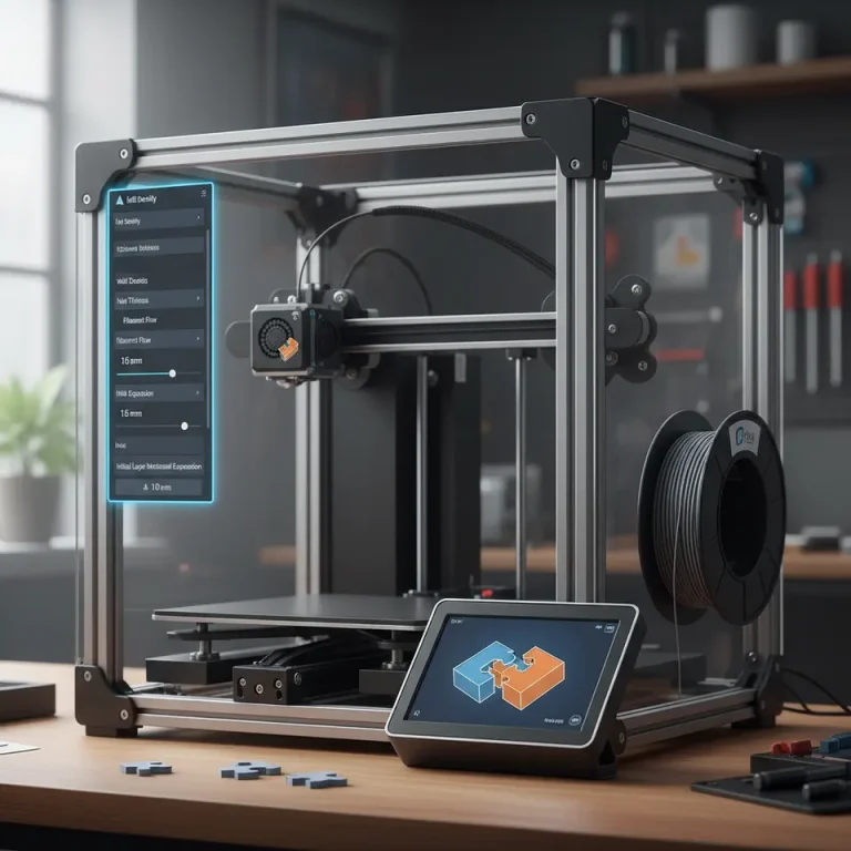 Interlocking puzzle pieces designed in Cura Slicer