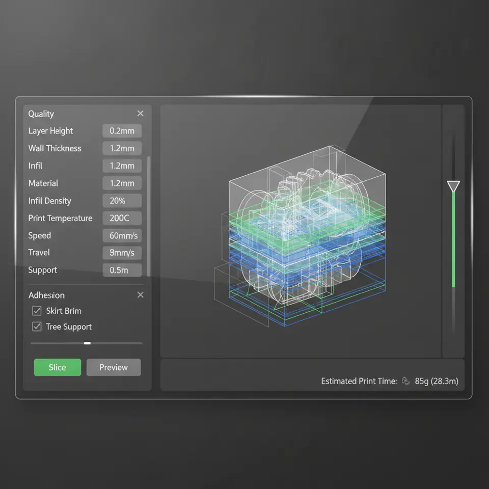 Cura slicer predicting print failures