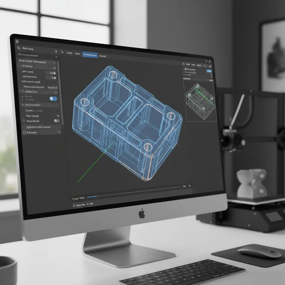 Cura Slicer adjusting settings for internal corners