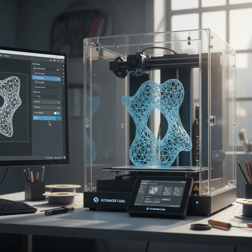 3D printed lattice structures in Cura