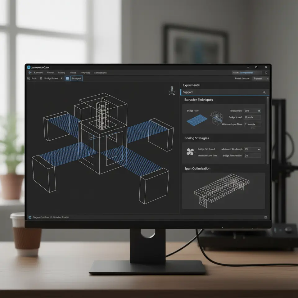 Cura slicer settings for 3D printing bridges