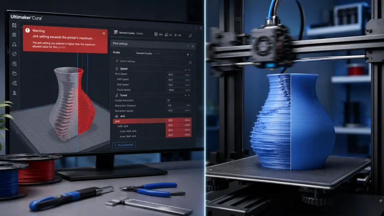 the jerk setting exceeds the printers maximum